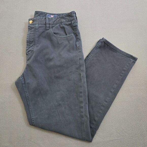 Vineyard Vines Men 36X30(29) Navy Blue 5 Pocket Chino Pants - Picture 1 of 14